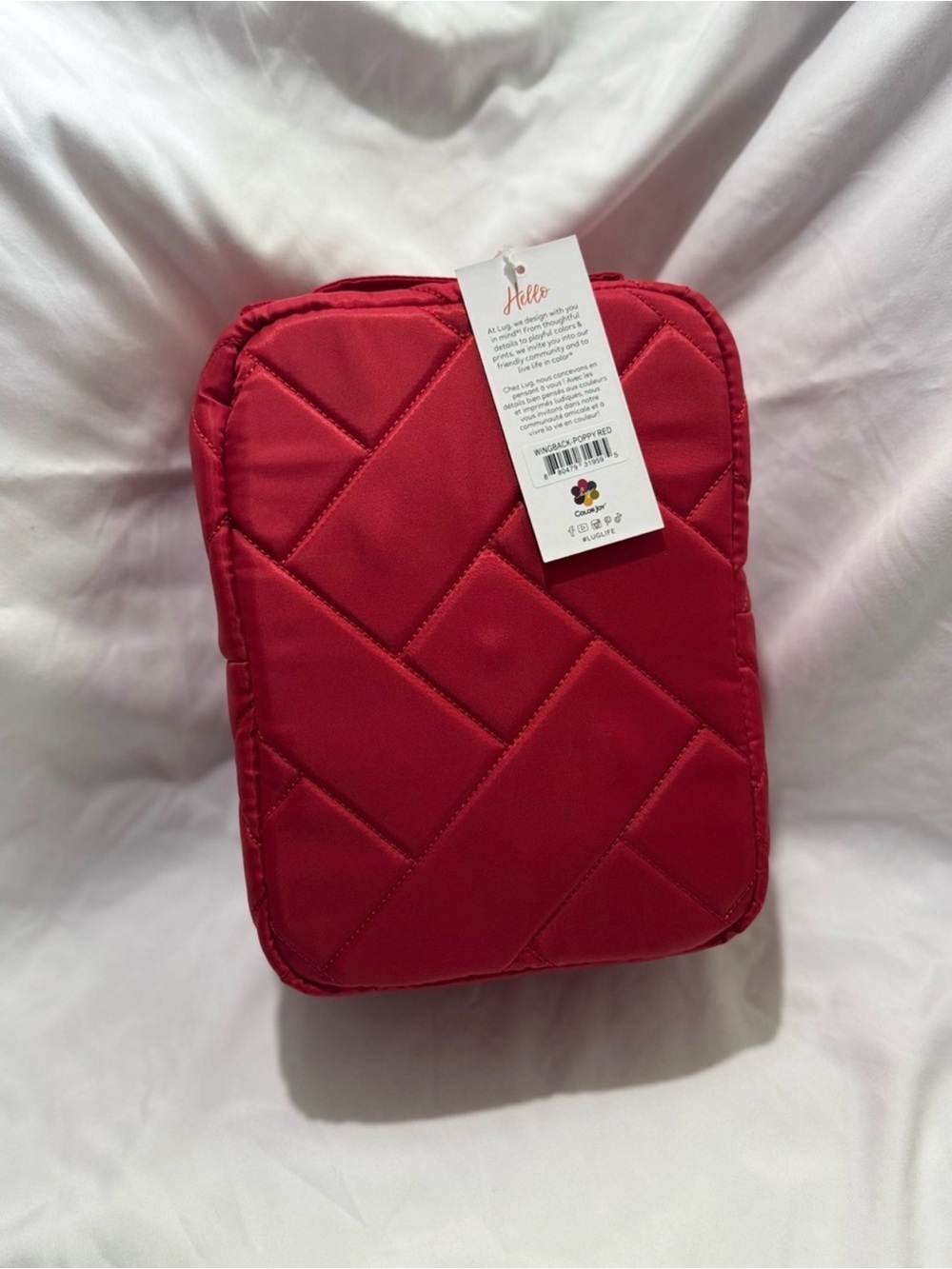 Lug Wingback Hanging Toiletry Case - Poppy Red